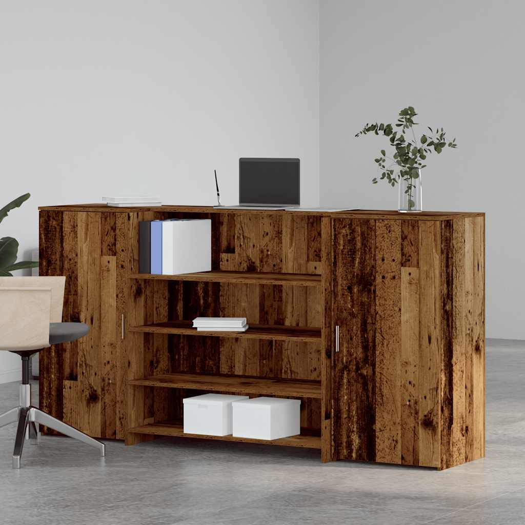 Banco Reception Legno Vecchio 200x50x103,5 cm Legno Multistrato | homemem39