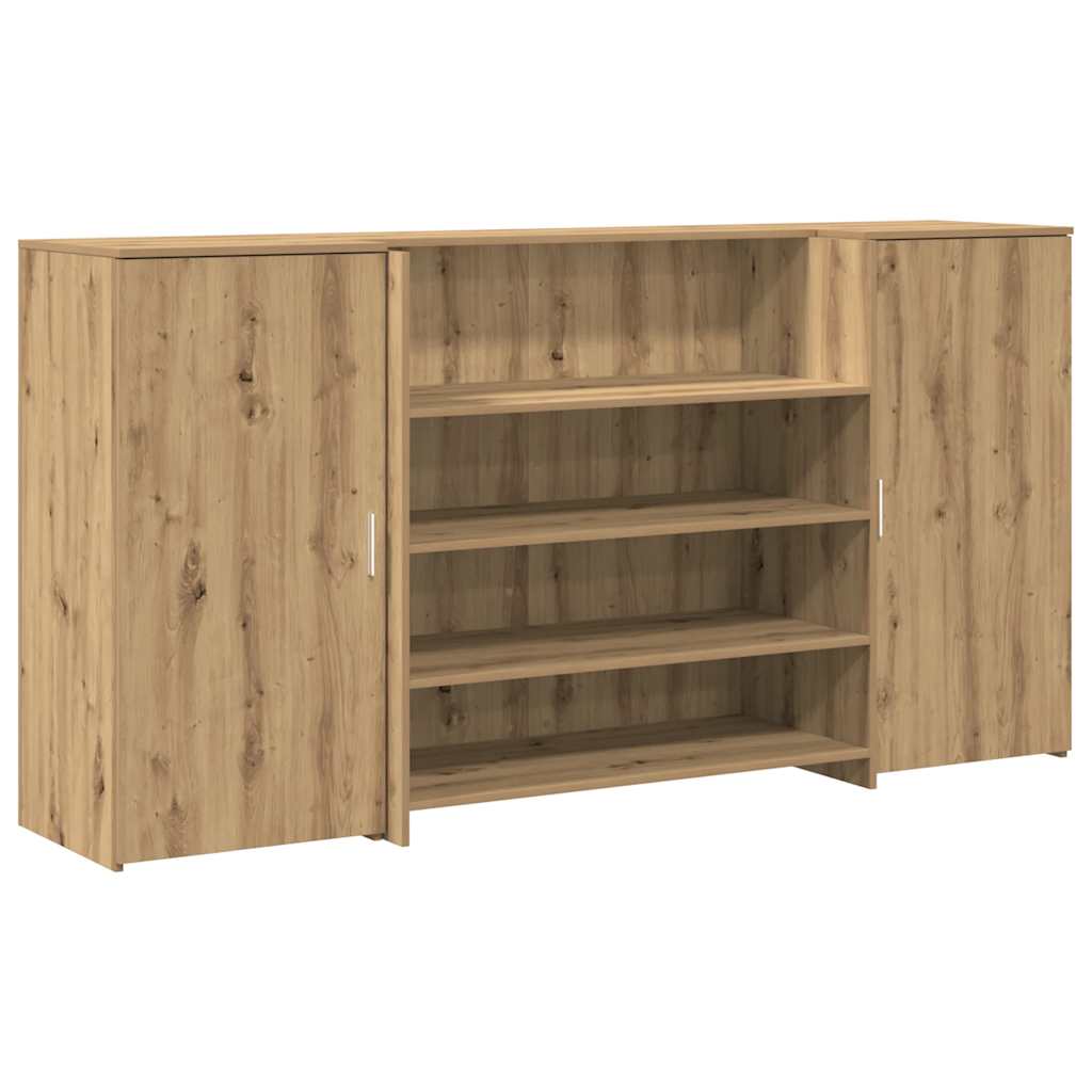 Banco Reception Rovere Artigianale 200x50x103,5cm in Truciolato - homemem39