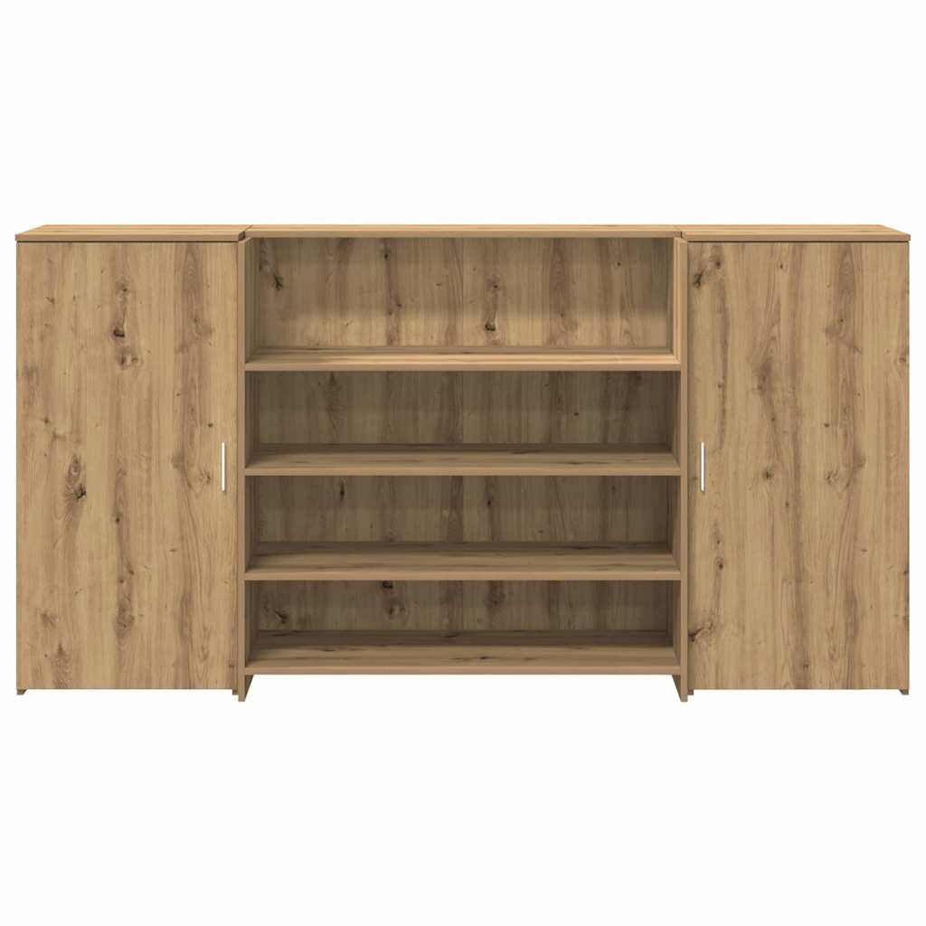 Banco Reception Rovere Artigianale 200x50x103,5cm in Truciolato - homemem39