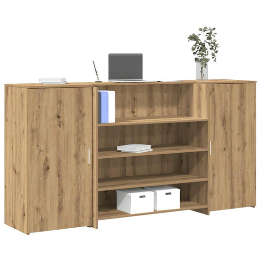 Banco Reception Rovere Artigianale 200x50x103,5cm in Truciolato