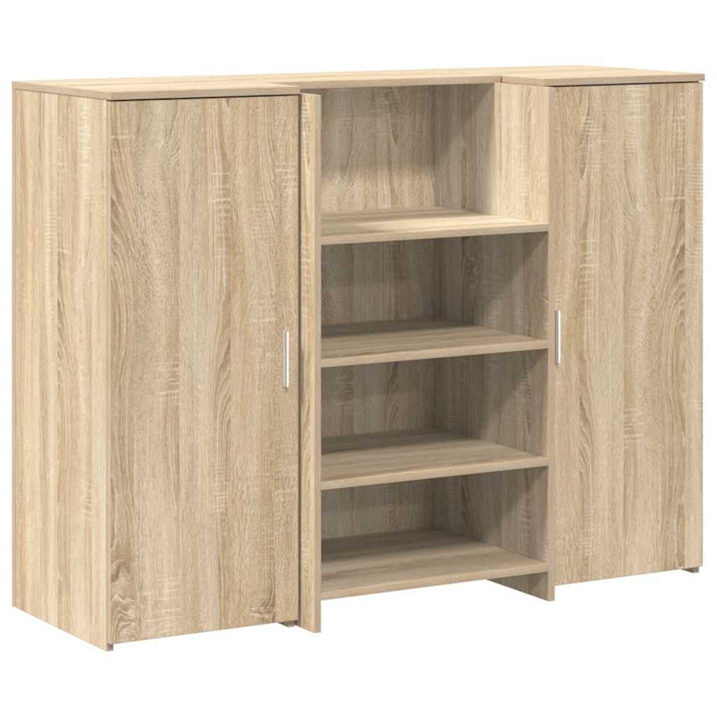 Banco Reception Rovere Sonoma 135x50x103,5 cm Legno Multistrato | homemem39