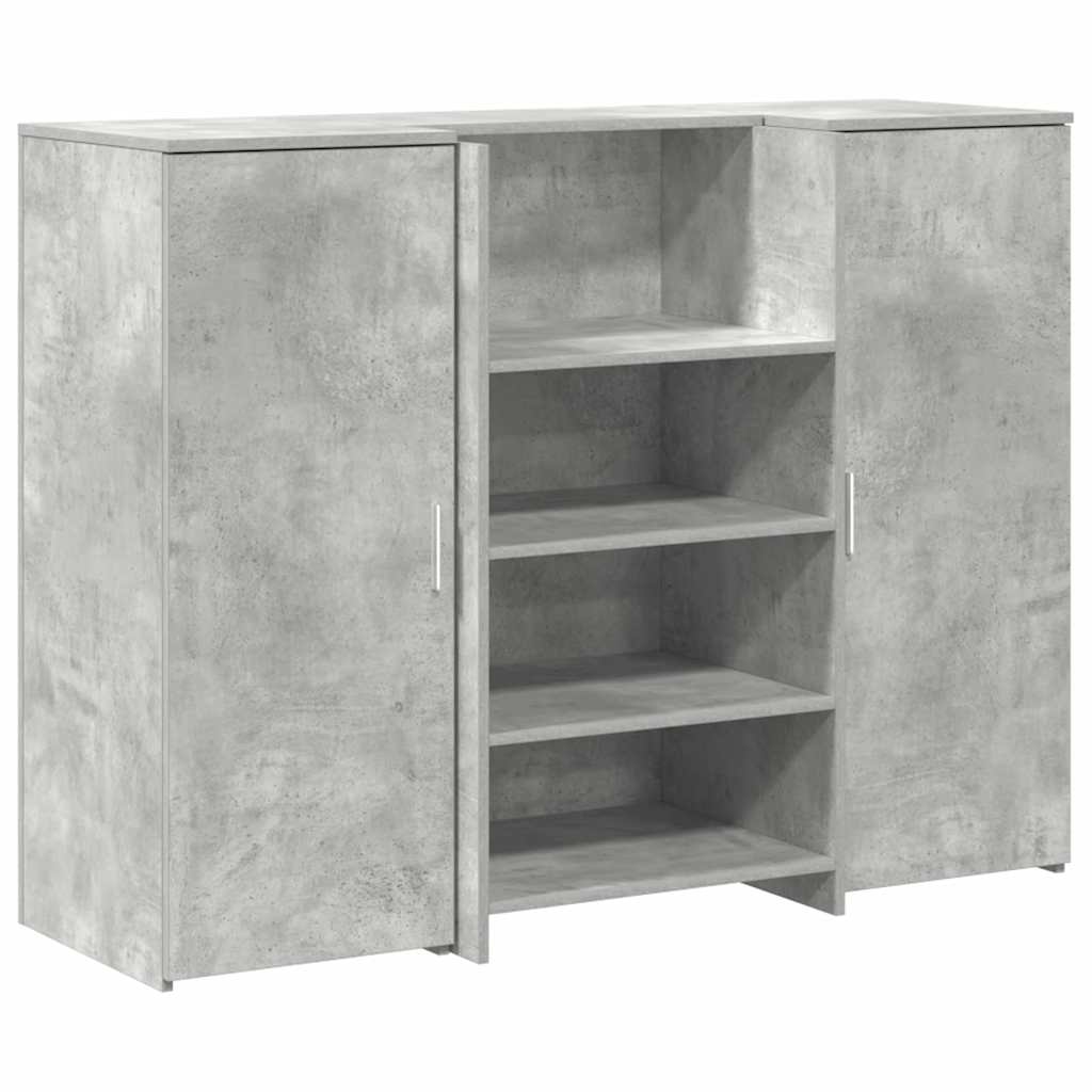 Banco Reception Grigio Cemento 135x50x103,5cm Legno Multistrato | homemem39