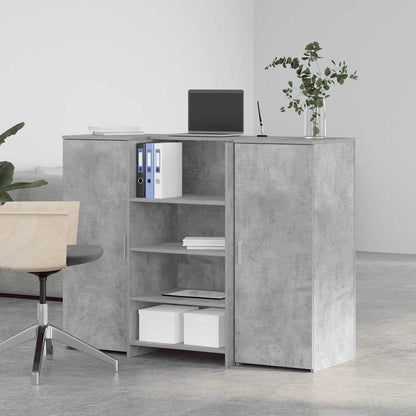 Banco Reception Grigio Cemento 135x50x103,5cm Legno Multistrato | homemem39