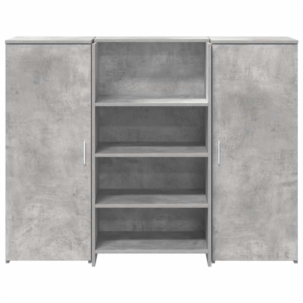 Banco Reception Grigio Cemento 135x50x103,5cm Legno Multistrato | homemem39