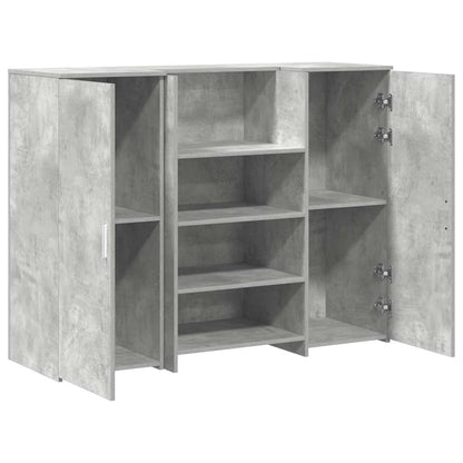 Banco Reception Grigio Cemento 135x50x103,5cm Legno Multistrato | homemem39