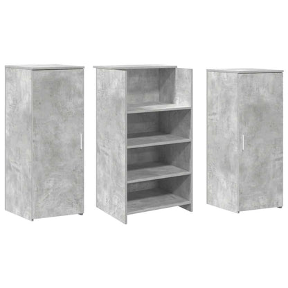 Banco Reception Grigio Cemento 135x50x103,5cm Legno Multistrato | homemem39