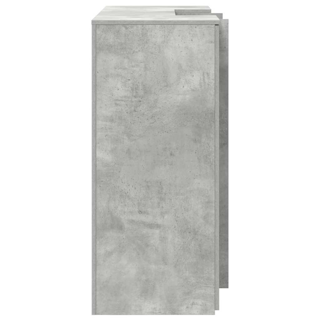Banco Reception Grigio Cemento 135x50x103,5cm Legno Multistrato | homemem39