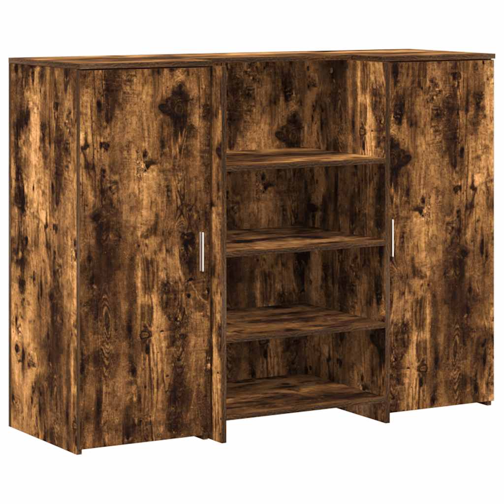 Banco Reception Rovere Fumo 135x50x103,5cm in Legno Multistrato | homemem39