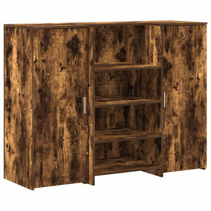 Banco Reception Rovere Fumo 135x50x103,5cm in Legno Multistrato | homemem39