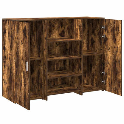 Banco Reception Rovere Fumo 135x50x103,5cm in Legno Multistrato | homemem39
