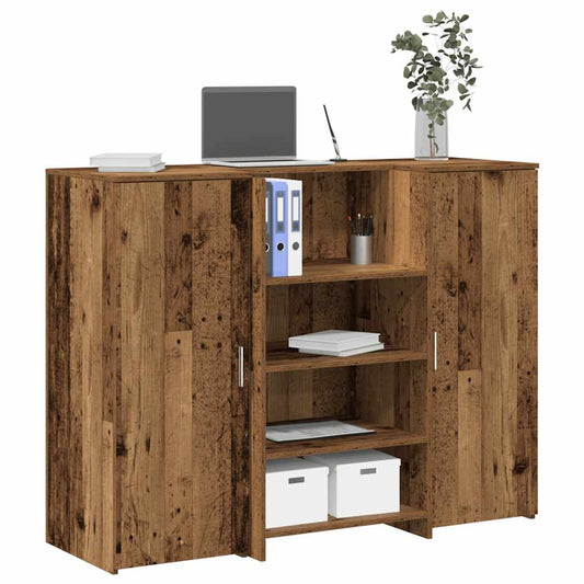 Banco Reception Legno Vecchio 135x50x103,5 cm Legno Multistrato