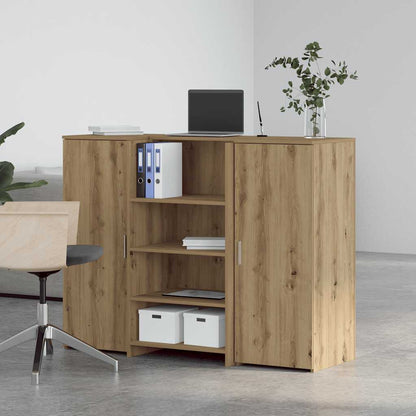 Banco Reception Rovere Artigianale 135x50x103,5cm in Truciolato - homemem39
