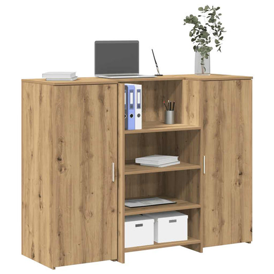 Banco Reception Rovere Artigianale 135x50x103,5cm in Truciolato - homemem39
