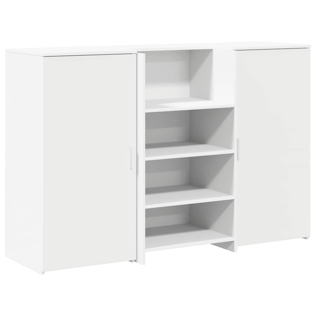 Banco Reception Bianco 155x50x103,5 cm in Legno Multistrato | homemem39