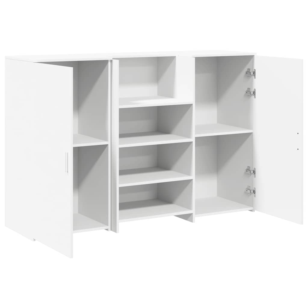 Banco Reception Bianco 155x50x103,5 cm in Legno Multistrato - homemem39