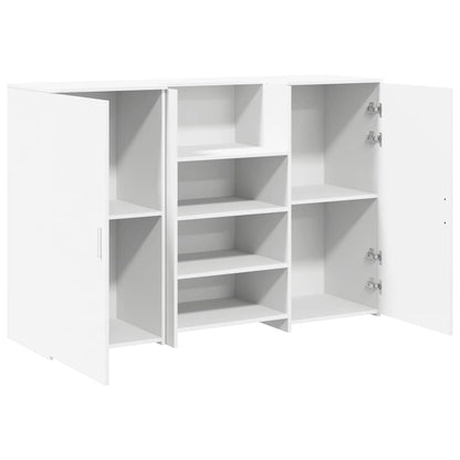Banco Reception Bianco 155x50x103,5 cm in Legno Multistrato - homemem39
