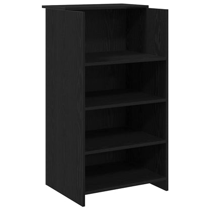 Banco Reception Rovere Nero 155x50x103,5 cm Legno Multistrato | homemem39