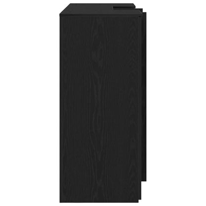Banco Reception Rovere Nero 155x50x103,5 cm Legno Multistrato | homemem39