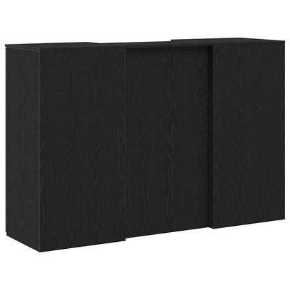 Banco Reception Rovere Nero 155x50x103,5 cm Legno Multistrato | homemem39