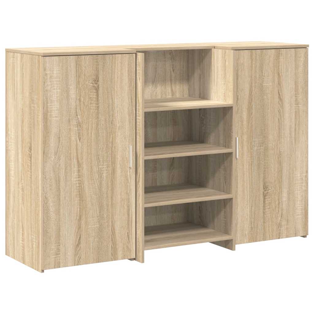 Banco Reception Rovere Sonoma 155x50x103,5 cm Legno Multistrato | homemem39