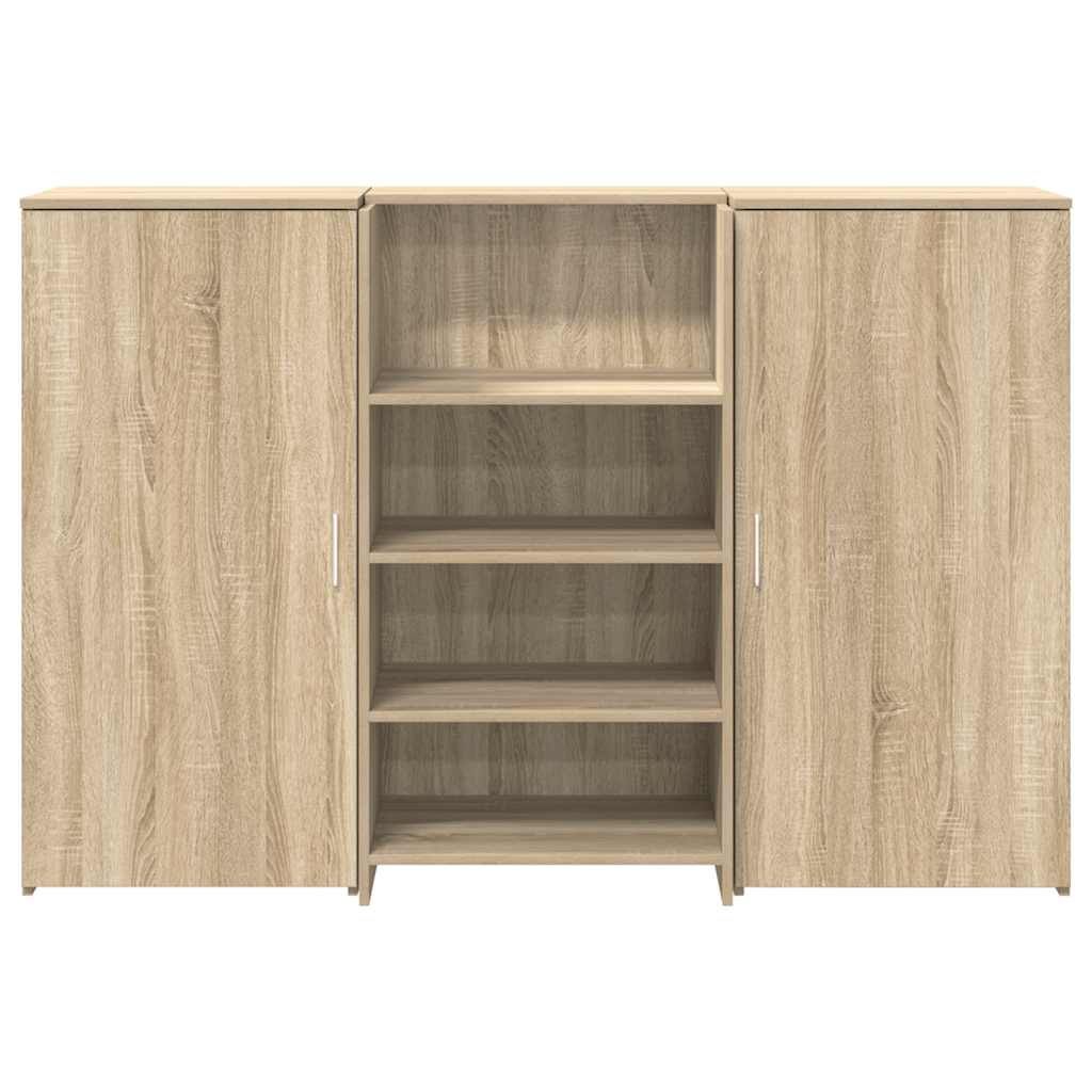 Banco Reception Rovere Sonoma 155x50x103,5 cm Legno Multistrato | homemem39
