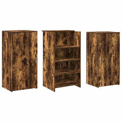 Banco Reception Rovere Fumo 155x50x103,5cm in Legno Multistrato - homemem39