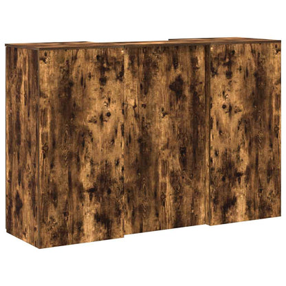 Banco Reception Rovere Fumo 155x50x103,5cm in Legno Multistrato - homemem39