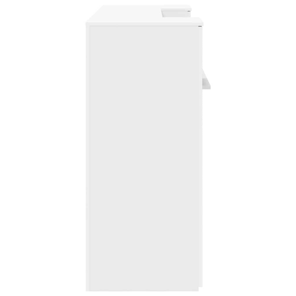 Scrivania per Reception Bianca 180x50x103,5 cm in Legno Massello