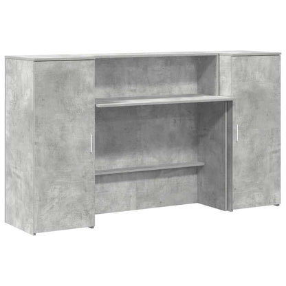 Banco Reception Grigio Cemento 180x50x103,5cm Legno Multistrato | homemem39