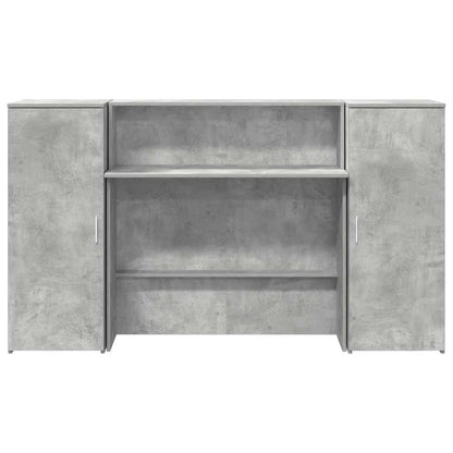 Banco Reception Grigio Cemento 180x50x103,5cm Legno Multistrato | homemem39