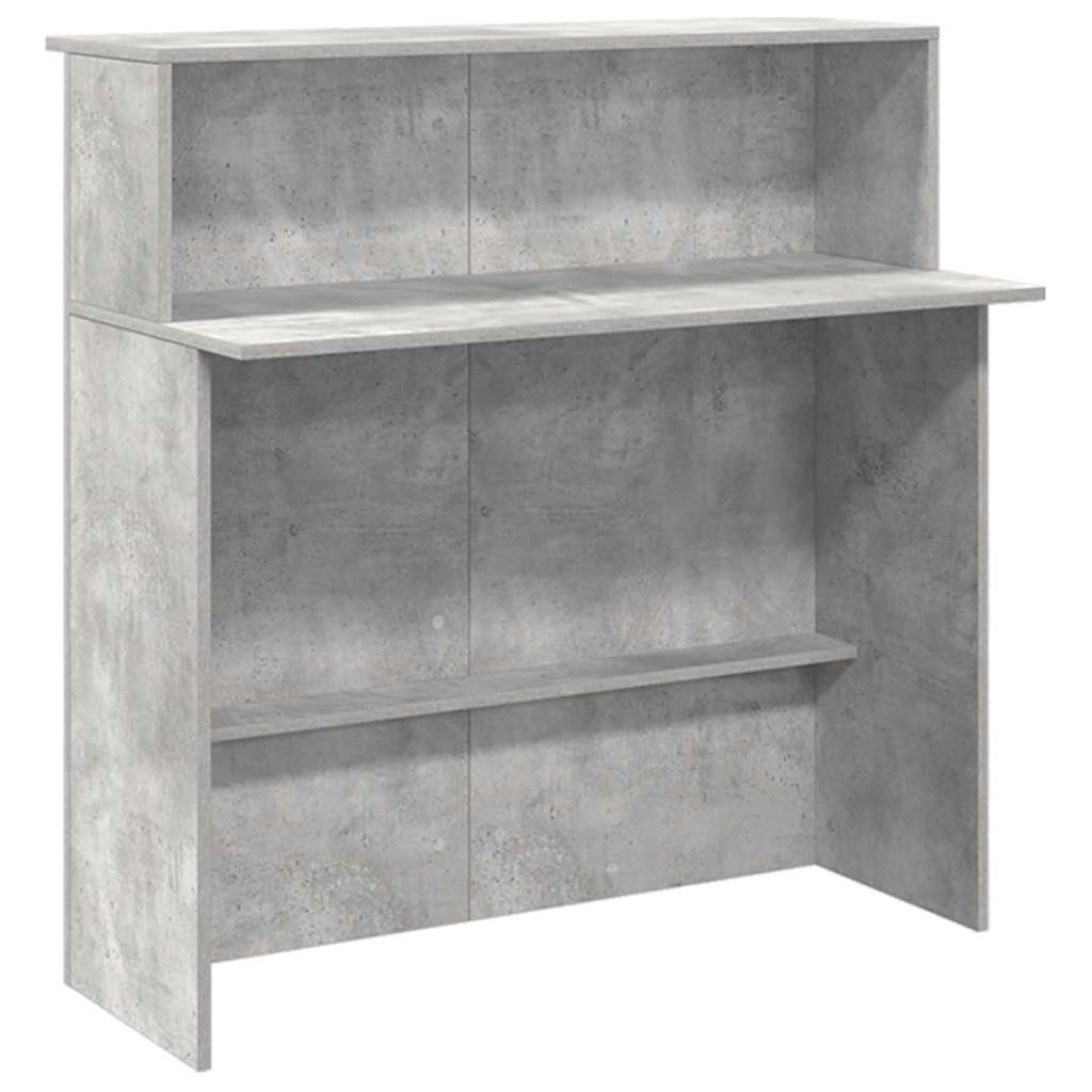 Banco Reception Grigio Cemento 180x50x103,5cm Legno Multistrato | homemem39