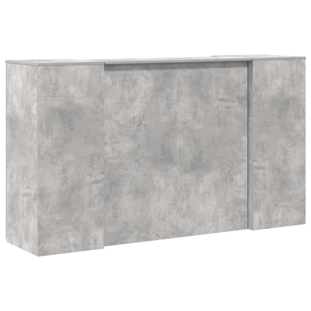Banco Reception Grigio Cemento 180x50x103,5cm Legno Multistrato | homemem39