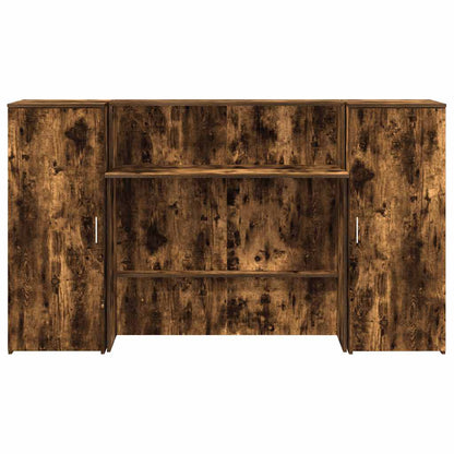 Banco Reception Rovere Fumo 180x50x103,5cm in Legno Multistrato