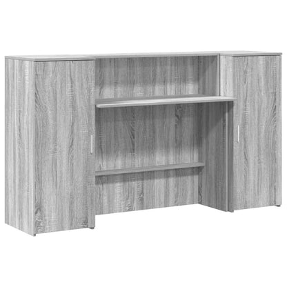 Banco Reception Grigio Sonoma 180x50x103,5 cm Legno Multistrato
