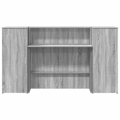 Banco Reception Grigio Sonoma 180x50x103,5 cm Legno Multistrato