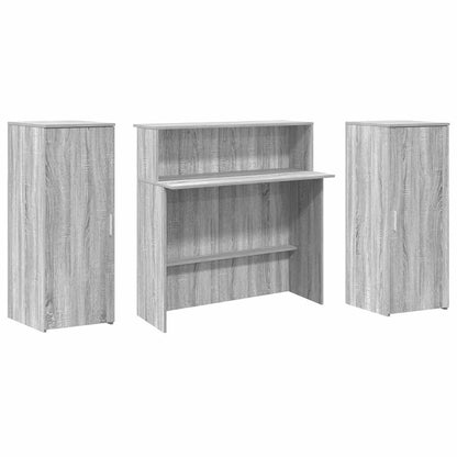 Banco Reception Grigio Sonoma 180x50x103,5 cm Legno Multistrato
