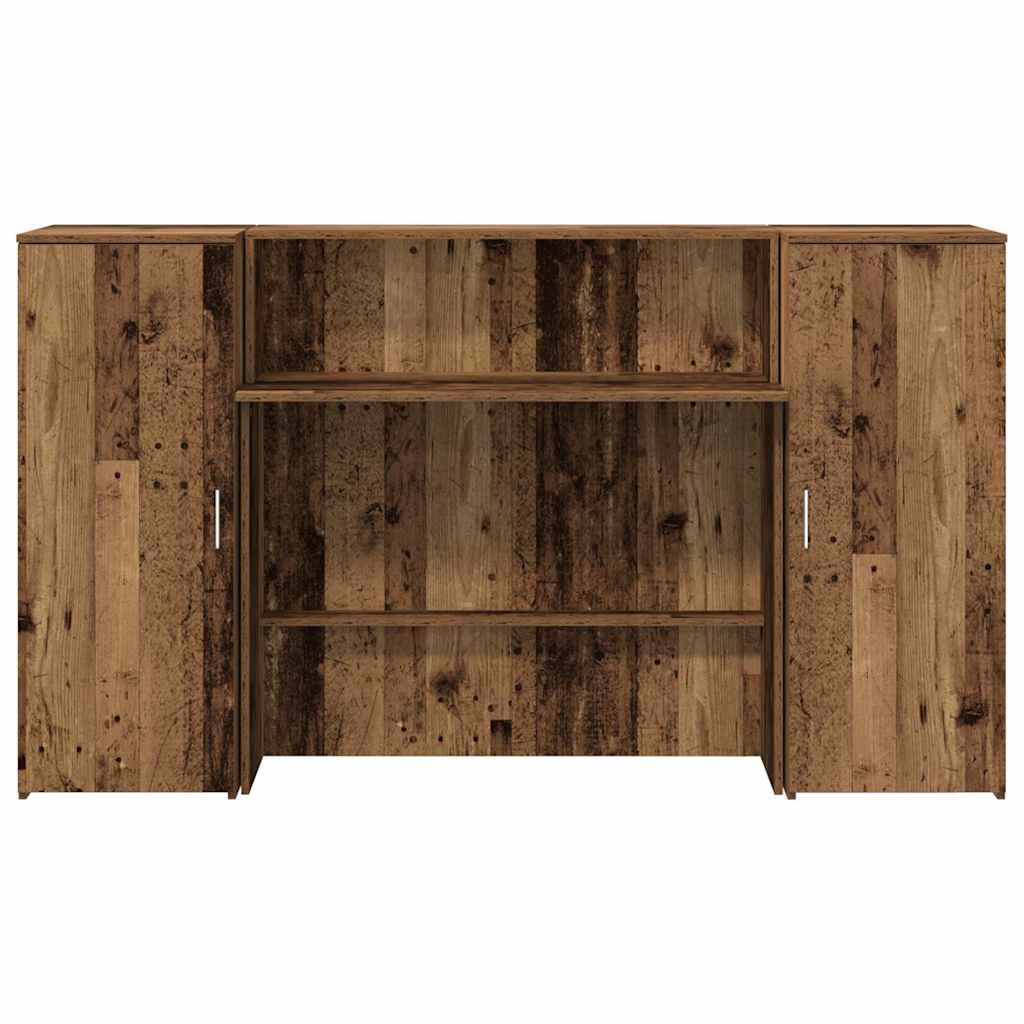 Banco Reception Legno Antico 180x50x103,5 cm Legno Multistrato