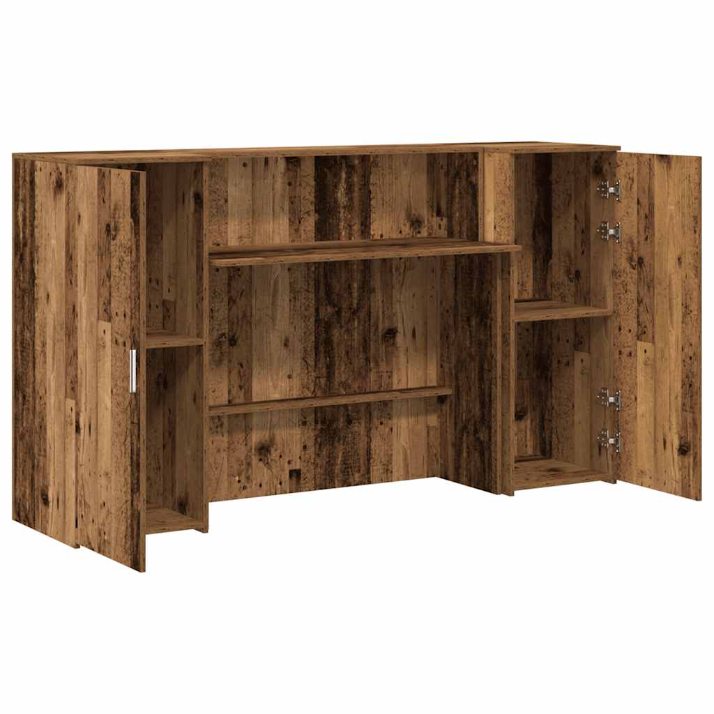 Banco Reception Legno Antico 180x50x103,5 cm Legno Multistrato