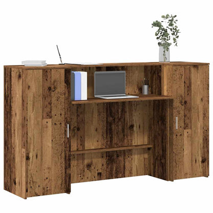 Banco Reception Legno Antico 180x50x103,5 cm Legno Multistrato