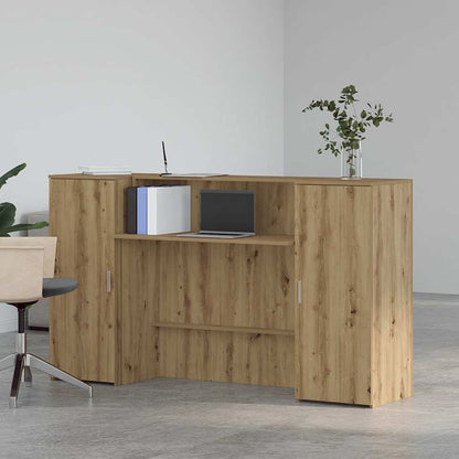Banco Reception Rovere Artigianale 180x50x103,5cm in Truciolato - homemem39