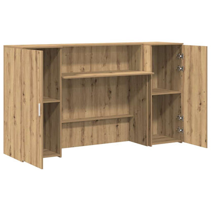 Banco Reception Rovere Artigianale 180x50x103,5cm in Truciolato - homemem39