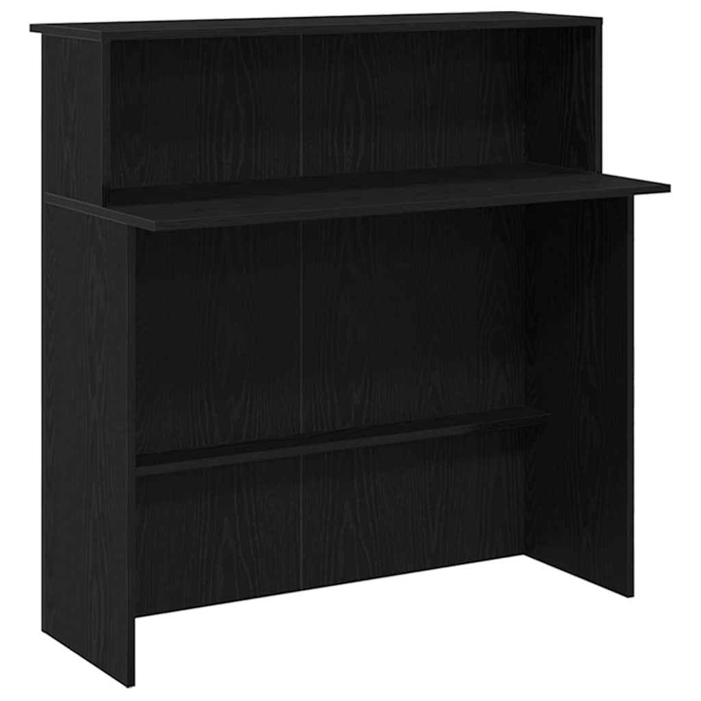 Banco Reception Rovere Nero 200x50x103,5 cm Legno Multistrato | homemem39