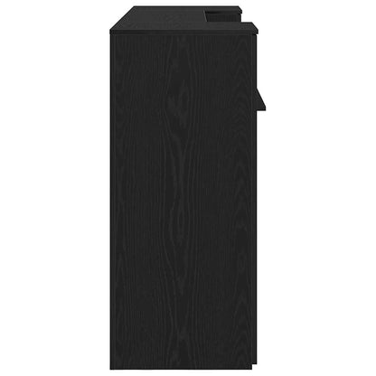 Banco Reception Rovere Nero 200x50x103,5 cm Legno Multistrato | homemem39