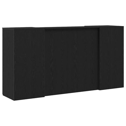 Banco Reception Rovere Nero 200x50x103,5 cm Legno Multistrato | homemem39