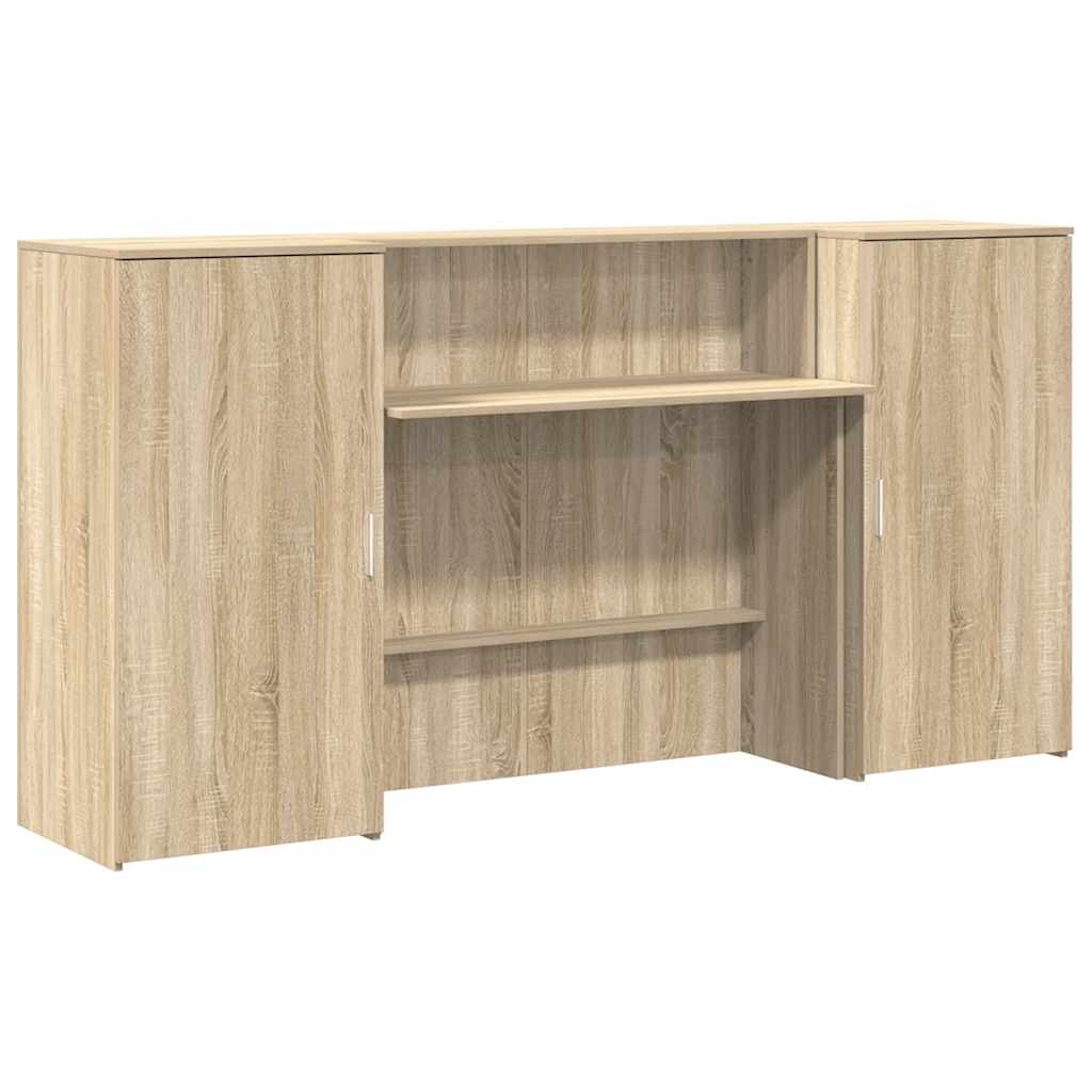Banco Reception Rovere Sonoma 200x50x103,5 cm Legno Multistrato