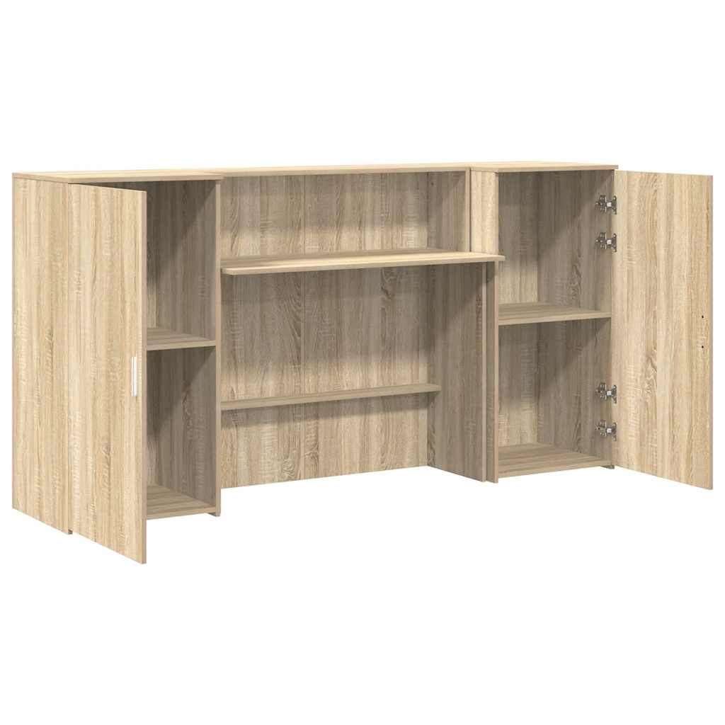 Banco Reception Rovere Sonoma 200x50x103,5 cm Legno Multistrato