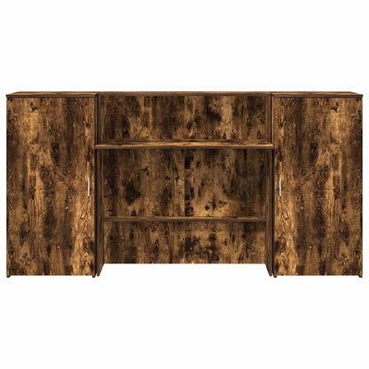 Banco Reception Rovere Fumo 200x50x103,5cm in Legno Multistrato