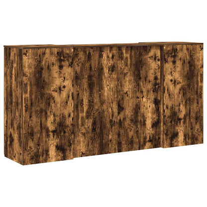 Banco Reception Rovere Fumo 200x50x103,5cm in Legno Multistrato