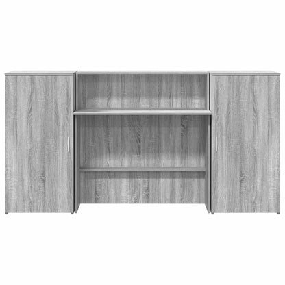 Banco Reception Grigio Sonoma 200x50x103,5 cm Legno Multistrato
