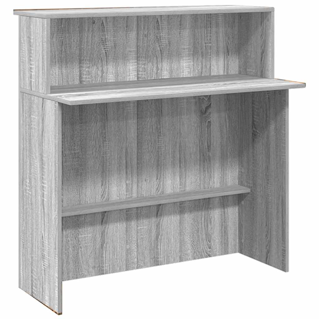 Banco Reception Grigio Sonoma 200x50x103,5 cm Legno Multistrato